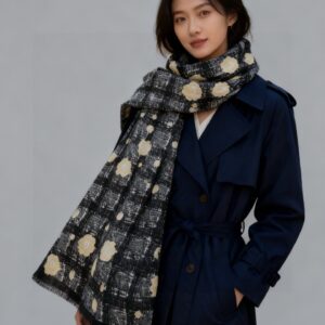 Sequin Cashmere Long Scarf Shimmering Luxury Sparkle Shawl
