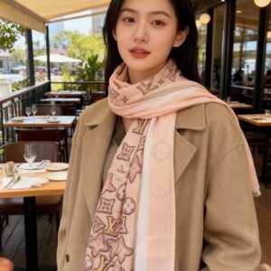 Louis Vuitton Away Scarf Monogram Cashmere Shawl 100x200cm