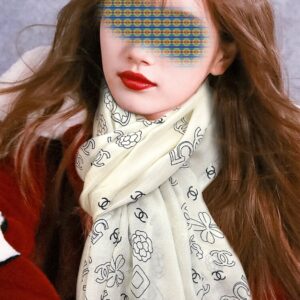 Luxury Perfume Bottle Print Cashmere Shawl Elegant Soft Scarf 100x200cm 2 Colors