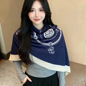 Premium Cashmere Silk Blend Scarf 140x140cm Luxury Oversized Square Shawl 2 Colors