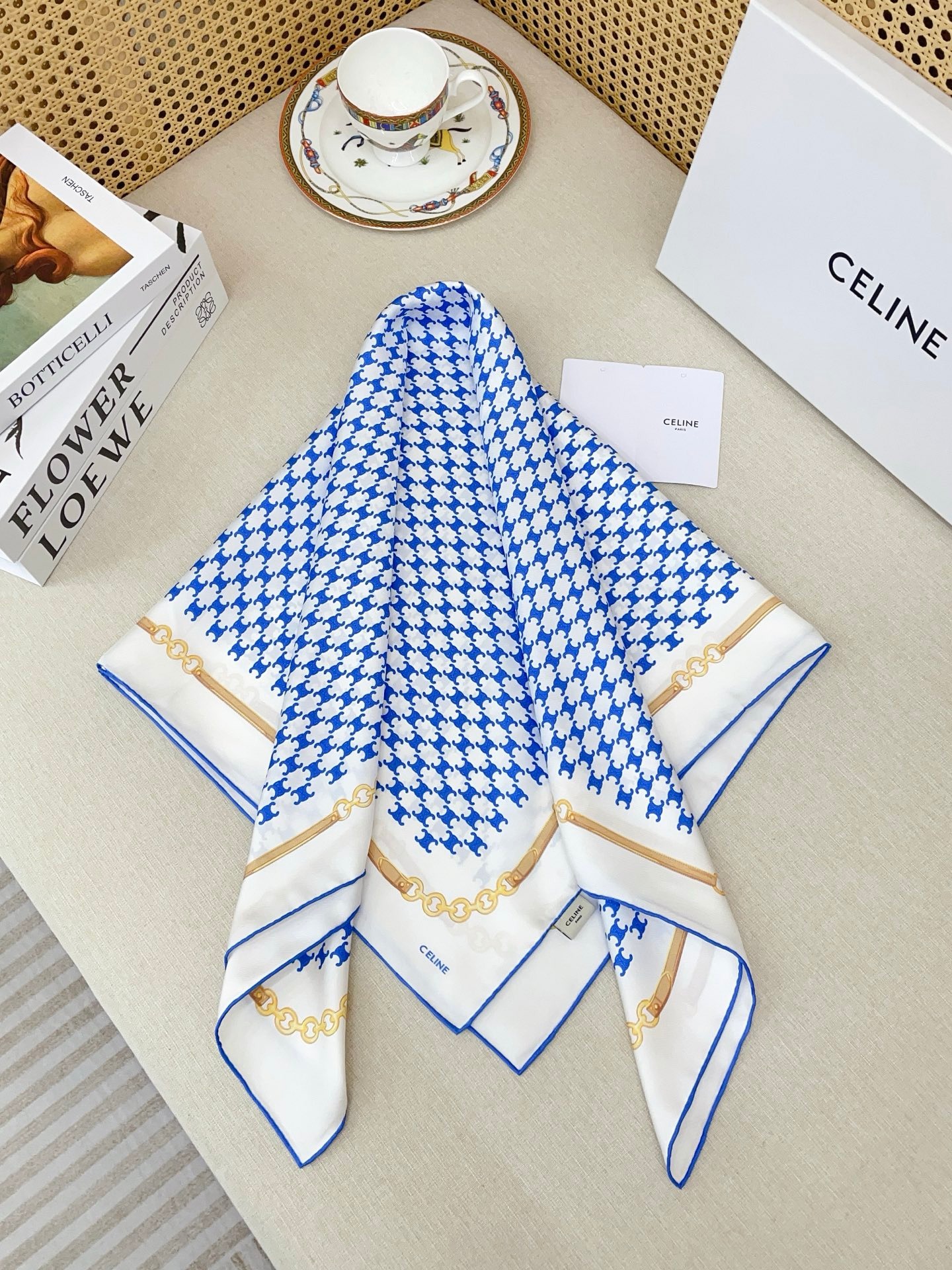 Premium Double-Sided Twill Silk Scarf Luxury Square Shawl 90x90cm - Image 4