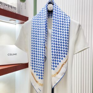 Premium Double-Sided Twill Silk Scarf Luxury Square Shawl 90x90cm
