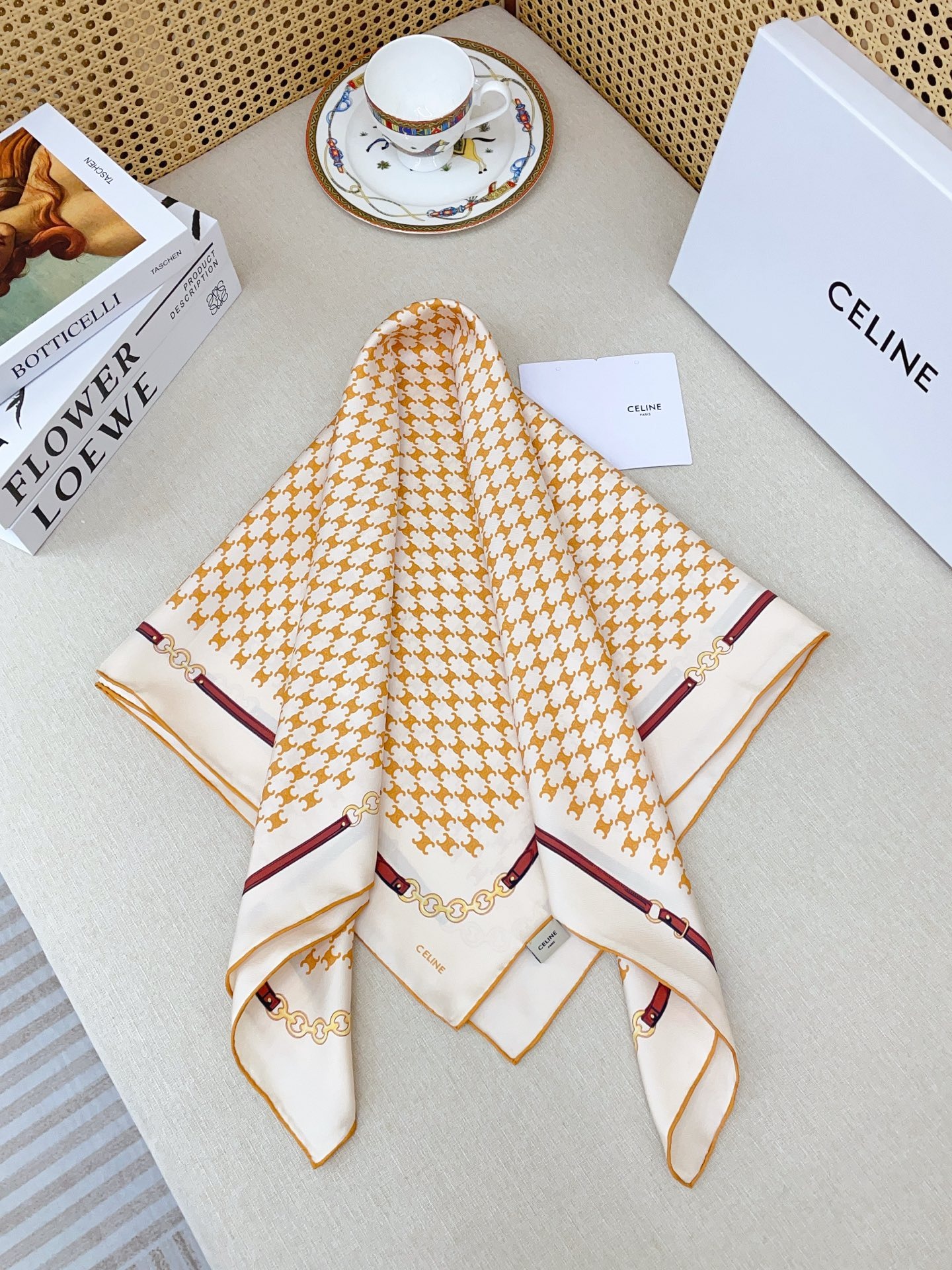 Luxury Double-Sided Twill Silk Scarf Premium Square Shawl 90x90cm Elegant Finish - Image 5