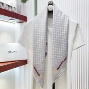 Premium Double-Sided Twill Silk Scarf Luxury Square Shawl 90x90cm Elegant Design