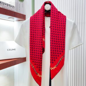 Premium Double-Sided Silk Scarf Luxury Twill Square Shawl 90x90cm Elegant Design