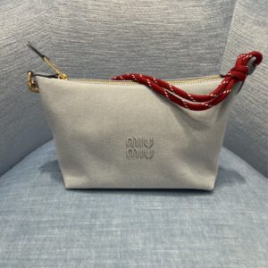 Miu Wander Hobo Bag 5NE841 Macaron Color Soft Leather Shoulder Bag