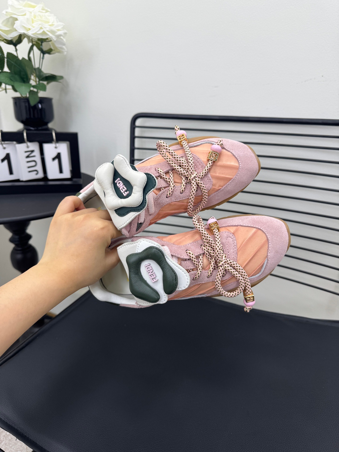 Fendi Delfina Designer Sneakers Premium FF Style Casual Luxury Shoes - Image 3