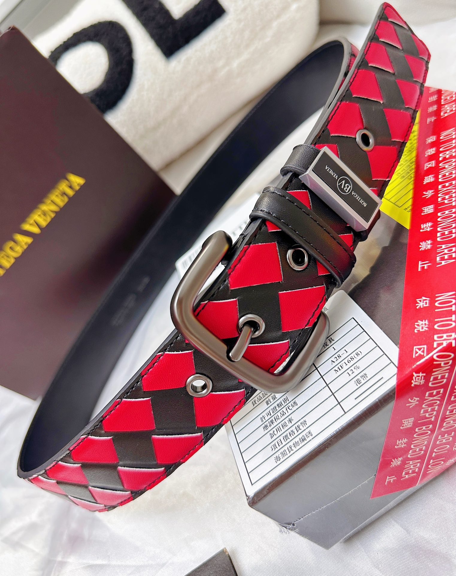 Woven Cowhide Leather Belt – Premium Handmade Design with Steel Buckle - Image 3