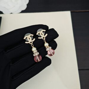 Chanel Inspired CC Powder Gourd Earrings ZP Brass Premium Design