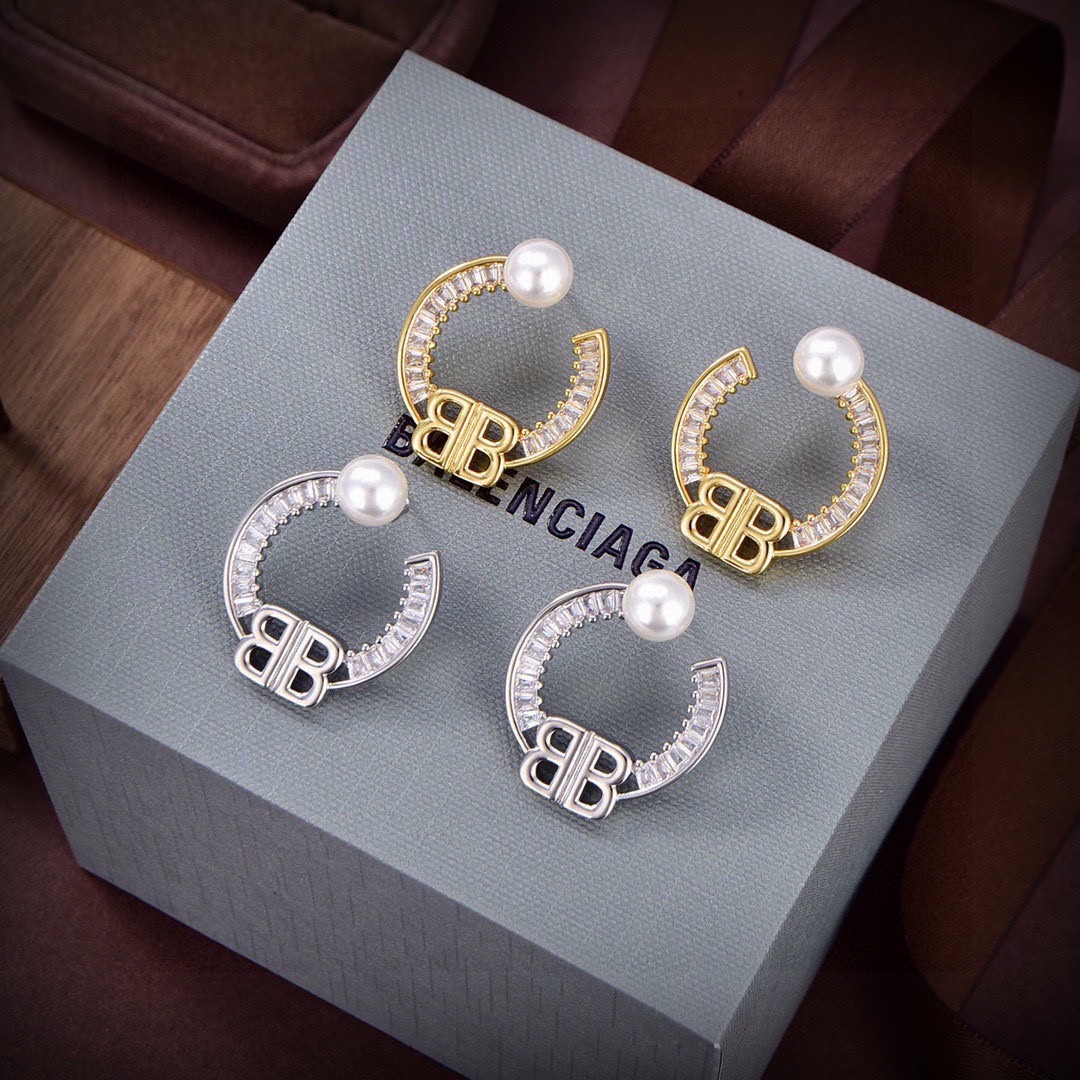 Balenciaga Inspired Gold Earrings 18K Electroplated Avant Garde Design - Image 4