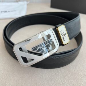 Automatic Buckle Leather Belt – Double-Sided Cowhide Premium Design (3.5cm)