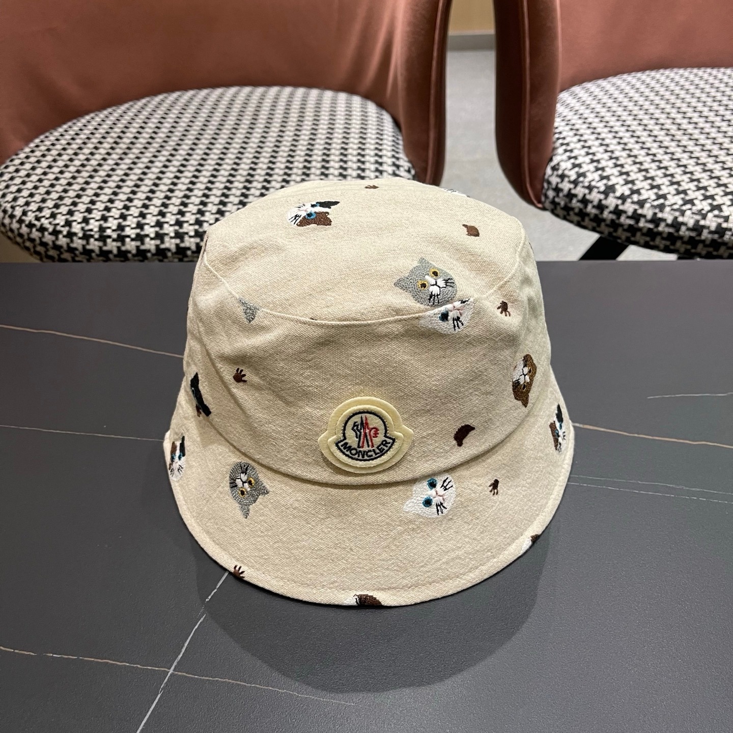 Cute Japanese-Style Embroidered Cat Fisherman Hat for Women – Summer Casual Versatile Sunshade Bucket Hat - Image 3