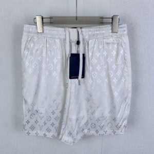Louis Vuitton Monogram Jacquard Silk Shorts Premium Luxury Summer Wear