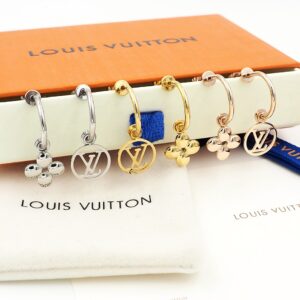 LV Inspired Blooming Series Circle Flower Earrings Elegant Pendant Design