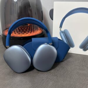 Blue Apple AirPods Max over-ear headphones
