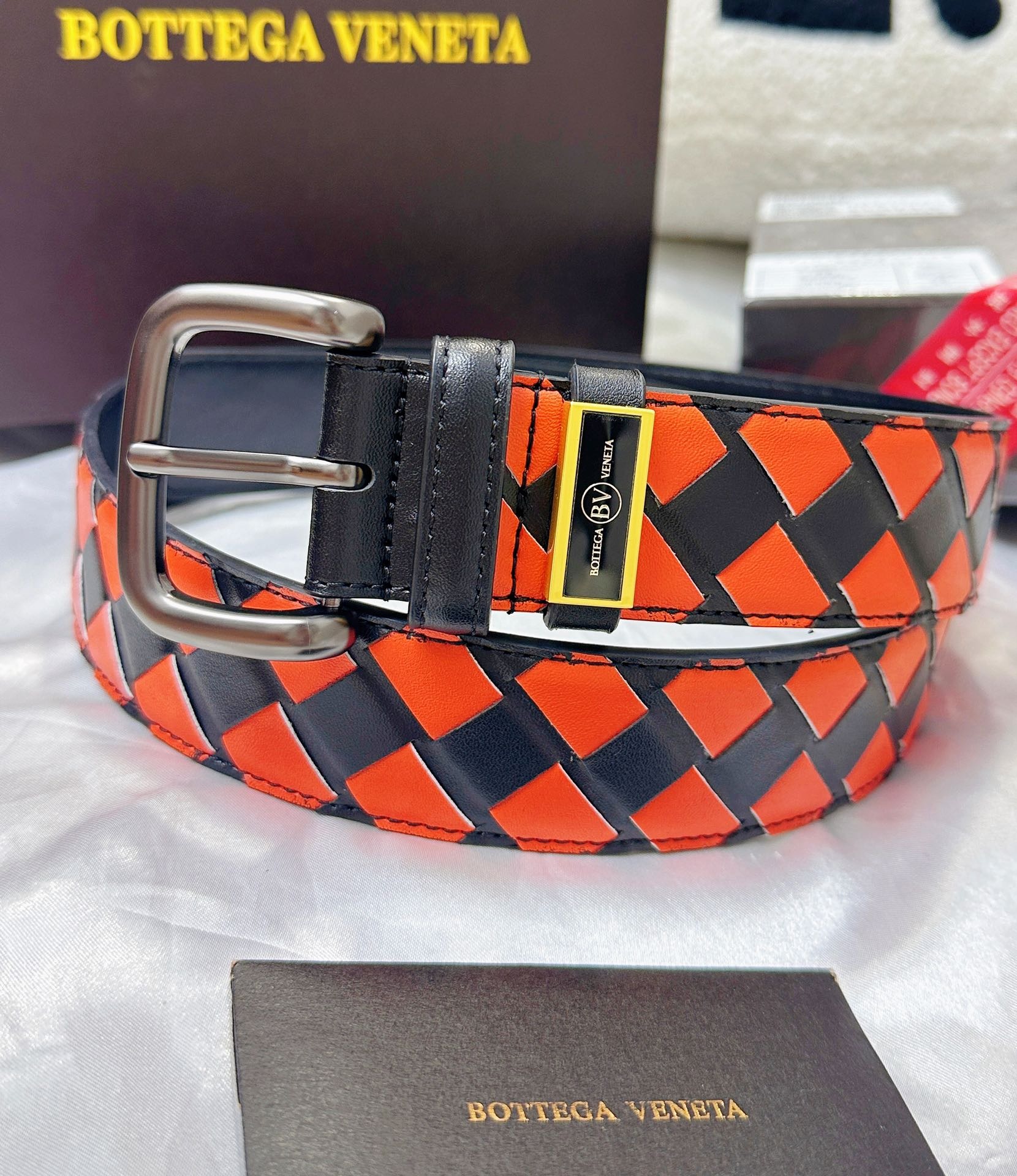 Woven Cowhide Leather Belt – Premium Handmade Design with Steel Buckle - Image 7
