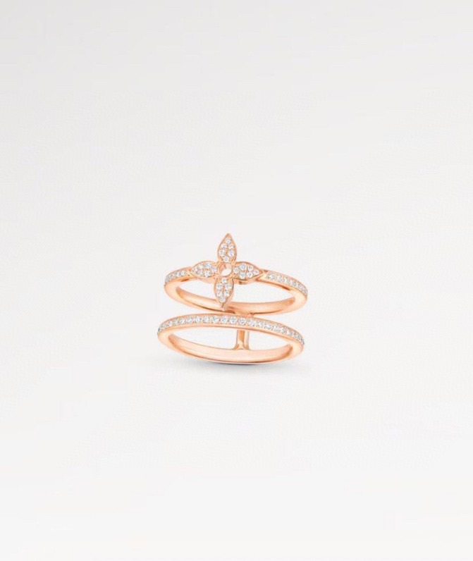 Louis Vuitton-Inspired Retro Avant-Garde Ring Boutique-Style Luxury Band (Sizes 6–8)