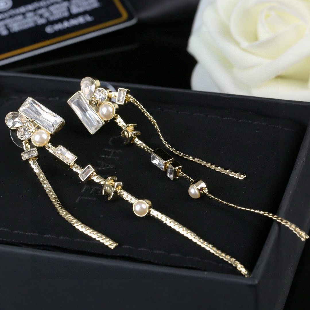 Chanel Inspired Elegant Fairy Earrings Delicate Premium Finish ✨ - Image 6