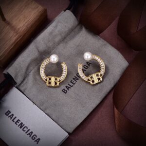 Balenciaga Inspired Gold Earrings 18K Electroplated Avant Garde Design