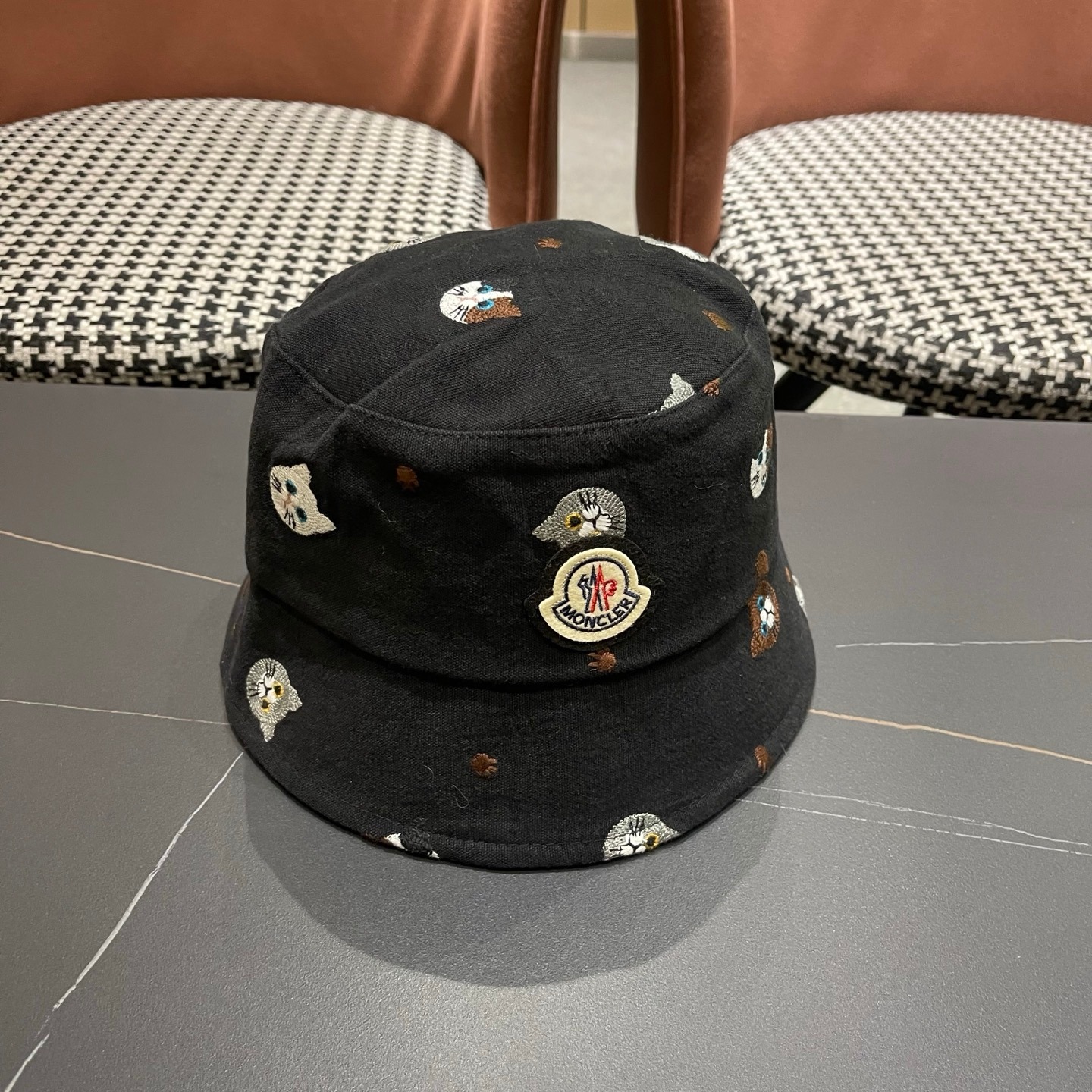 Japanese-Style Cute Cat Embroidered Fisherman Hat for Women – Summer Casual Face-Slimming Sunshade Bucket Hat - Image 4