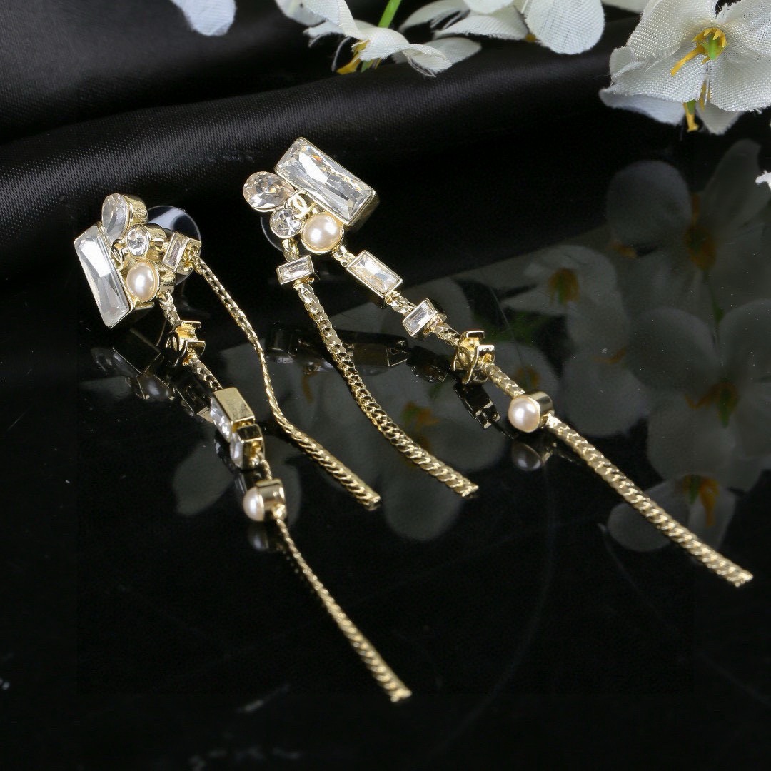 Chanel Inspired Elegant Fairy Earrings Delicate Premium Finish ✨ - Image 2