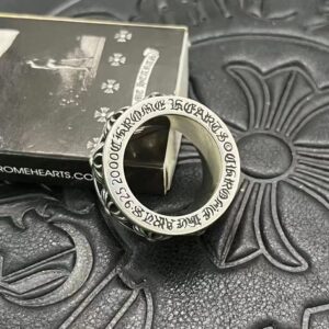 CHROME HEARTS high-end version rotating cross flower ring