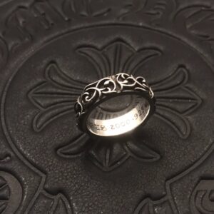 Chrome Hearts-Inspired Eternal Vine Ring High-Quality Gothic Engraved Silver Band