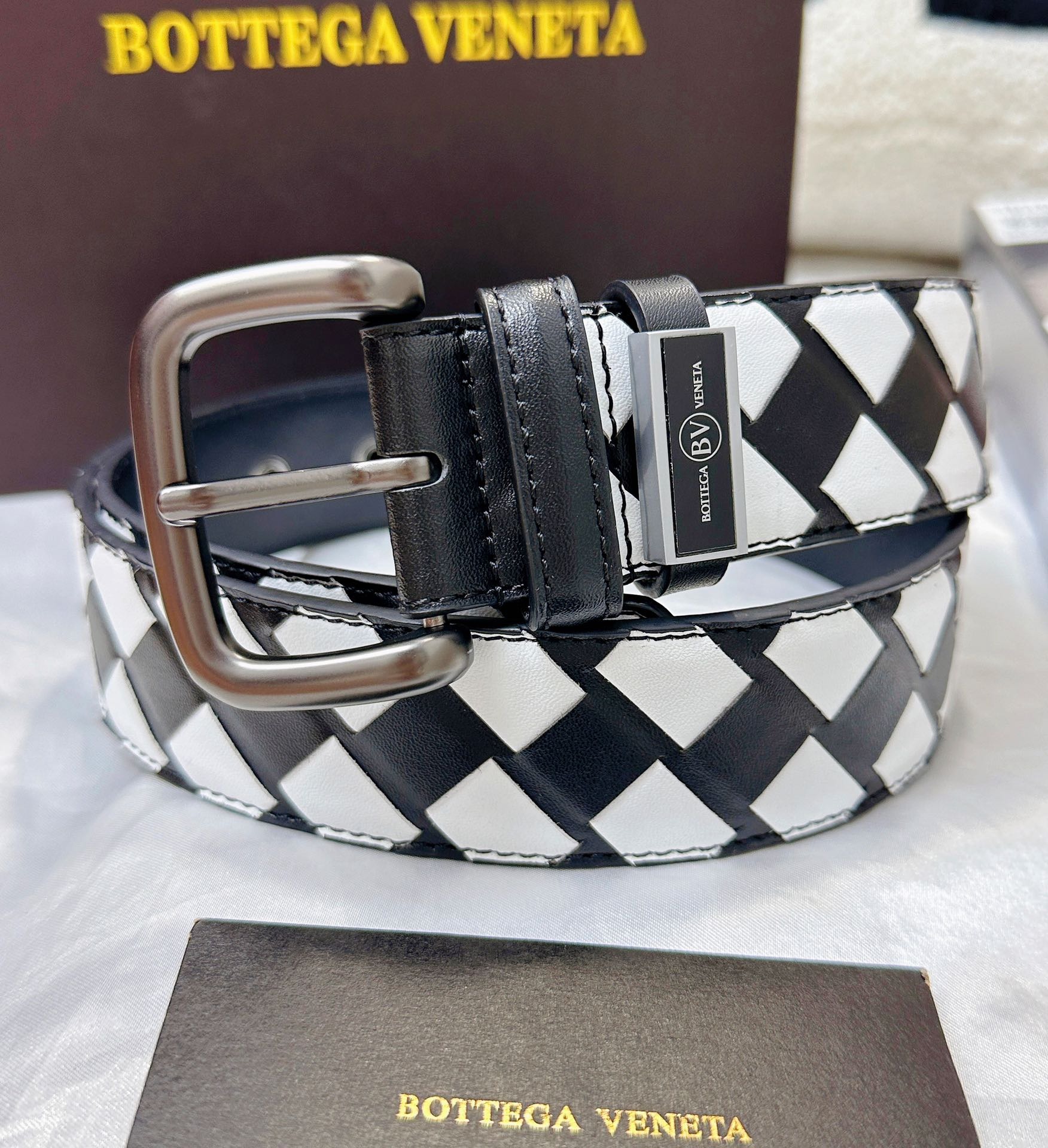 Woven Cowhide Leather Belt – Premium Handmade Design with Steel Buckle - Image 8