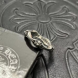 Chrome Hearts High-End Cross Flower Ring Premium Gothic Silver Statement Band