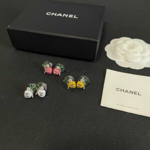 Chanel Medieval Letter Earrings Vintage Luxury Statement Design