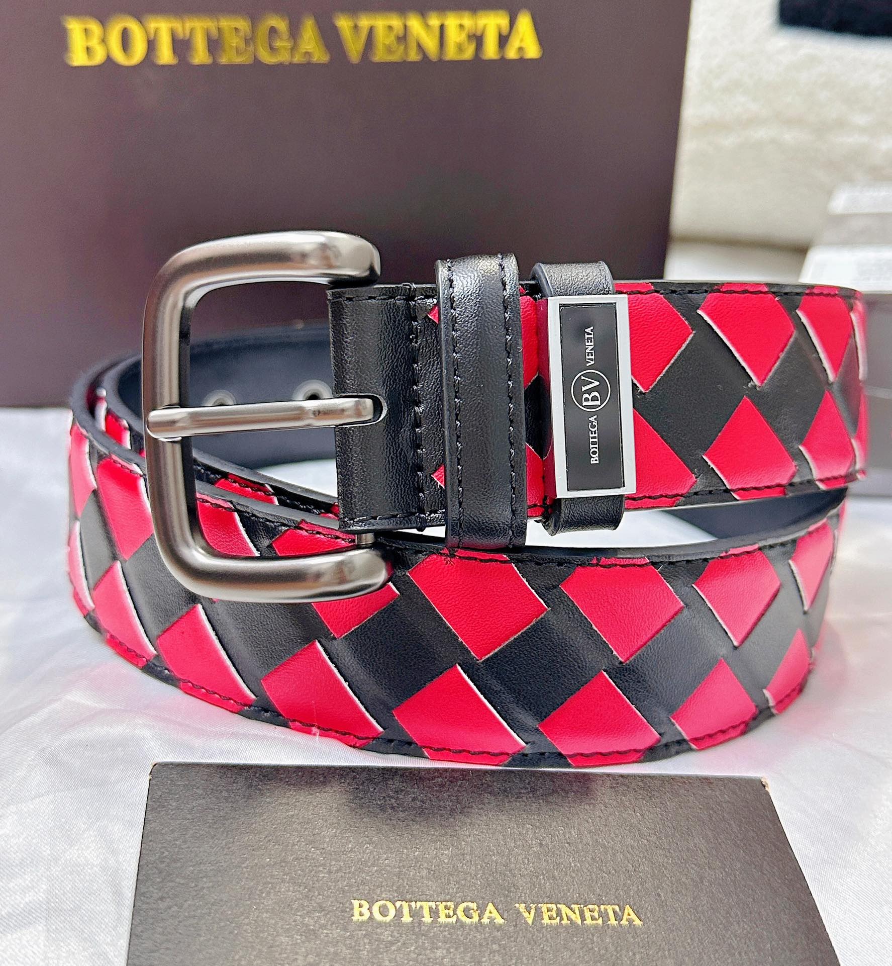 Woven Cowhide Leather Belt – Premium Handmade Design with Steel Buckle - Image 9