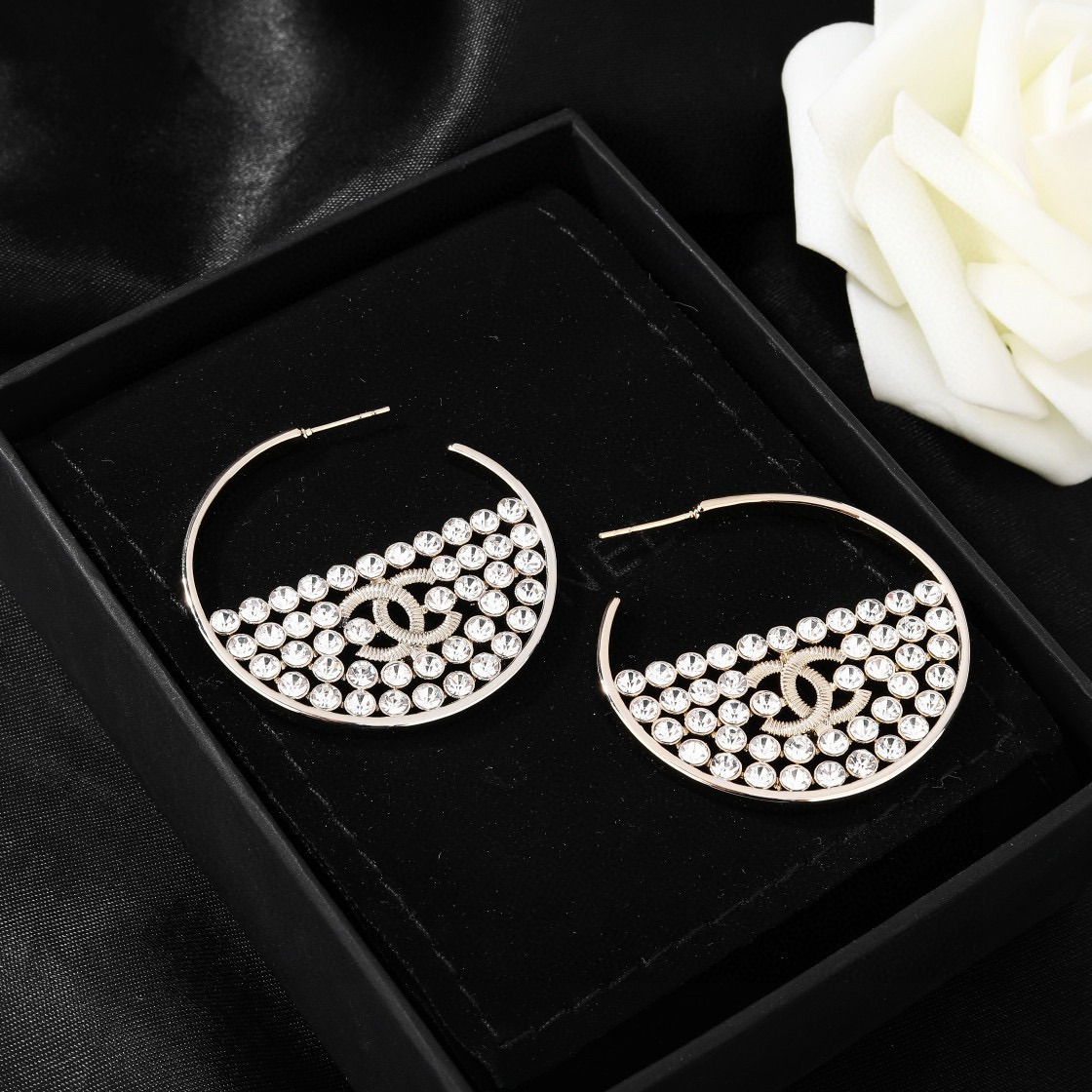 Chanel Inspired Goose Series CC Earrings Premium One to One Luxury Design - Image 5