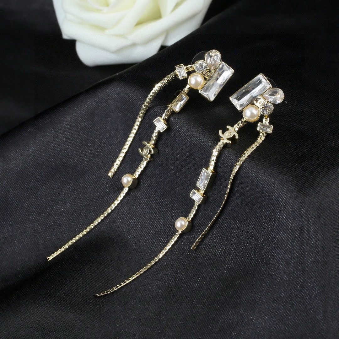 Chanel Inspired Elegant Fairy Earrings Delicate Premium Finish ✨ - Image 7
