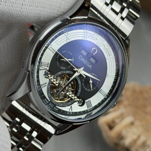 Omega Stainless Steel Bracelet Multi Function Calendar Watch