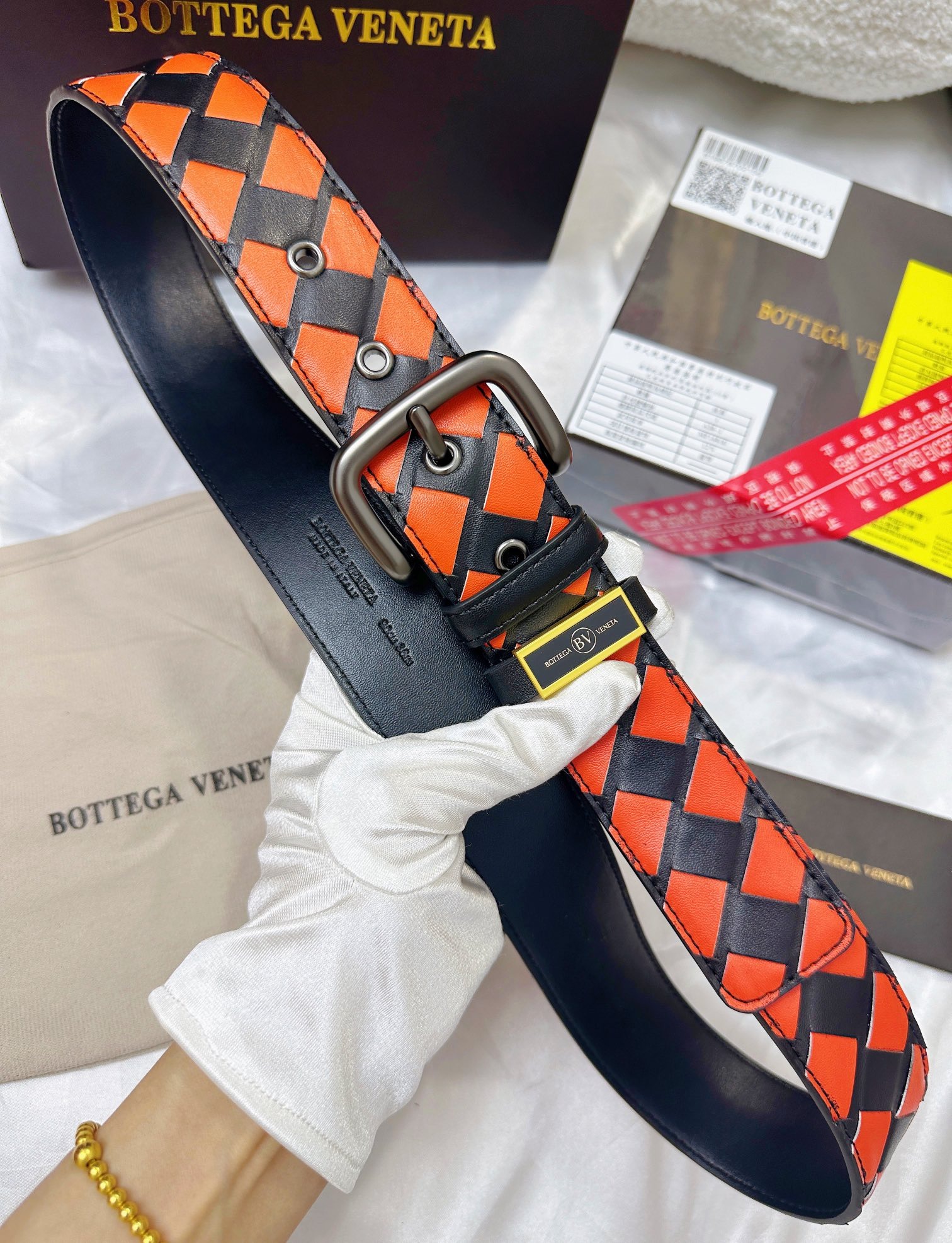 Handwoven Cowhide Leather Belt – Premium Woven Design with Steel Buckle - Image 7