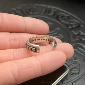 Chrome Hearts High-Reproduction Greatsword Ring Premium Gothic Sword Statement Band