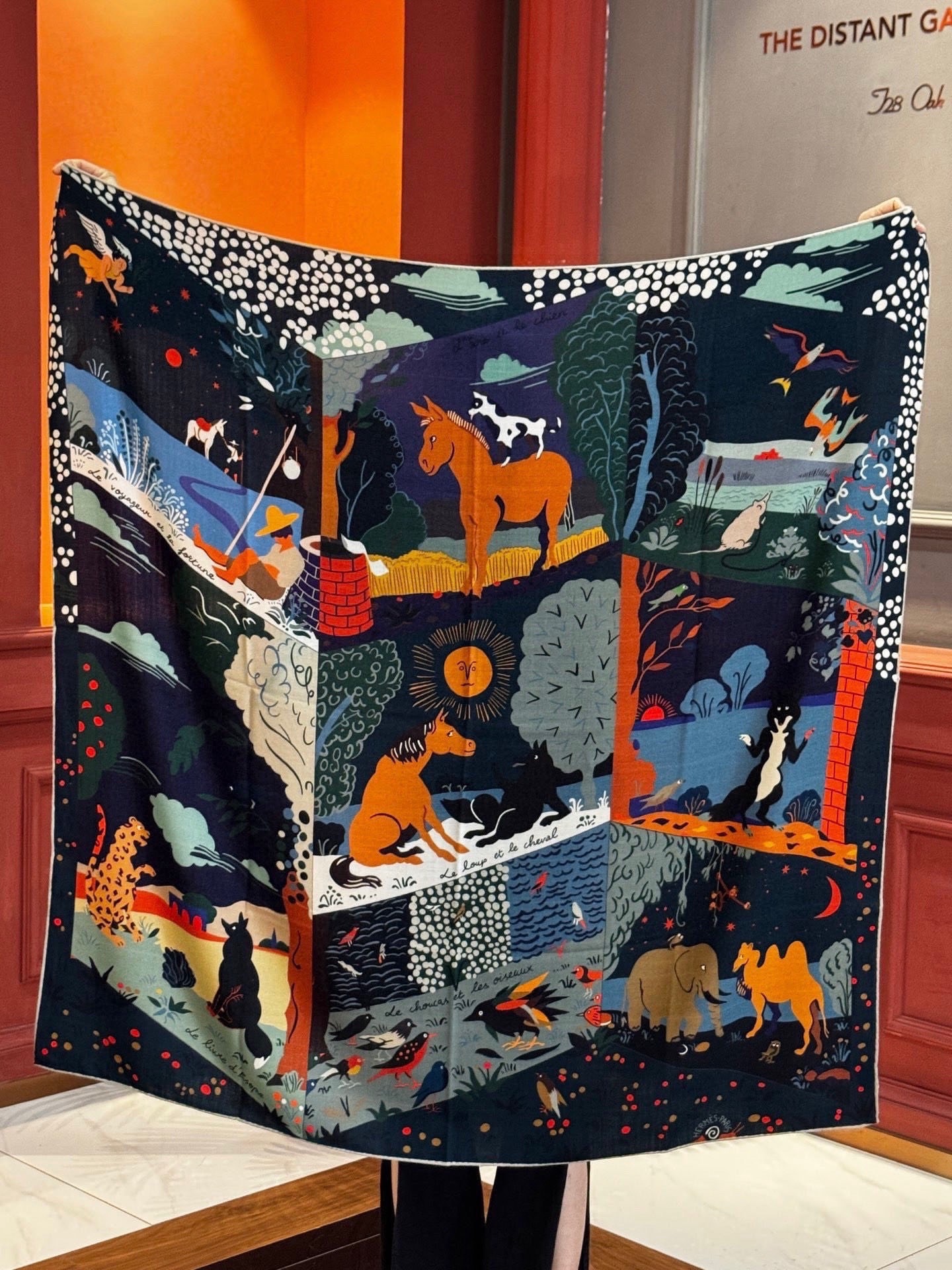 New Arrival 140cm Velvet Square Scarf Double Sided Same Color Premium Cashmere Silk Blend - Image 5