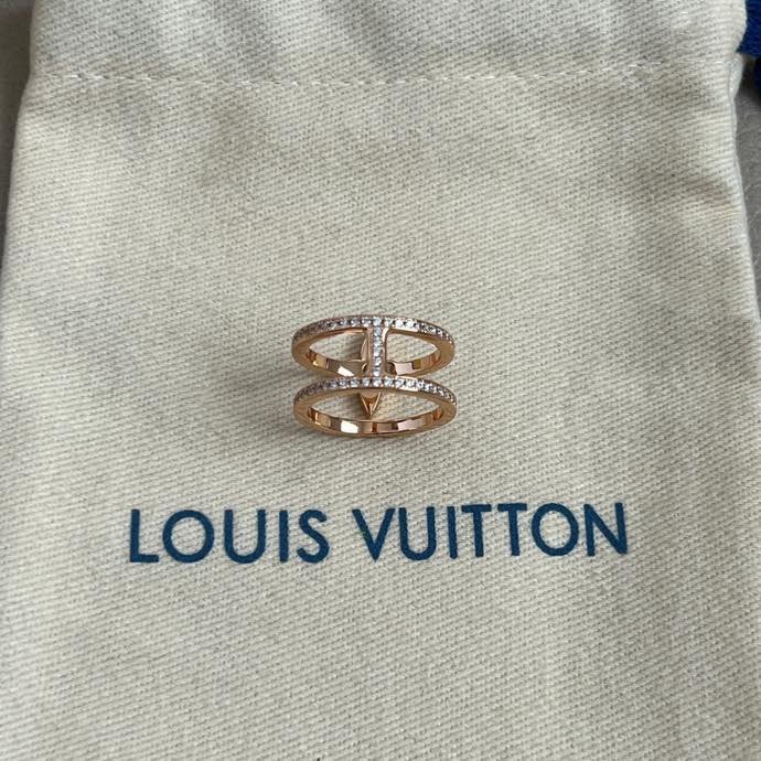 Louis Vuitton-Inspired Retro Avant-Garde Ring Boutique-Style Luxury Band (Sizes 6–8) - Image 4