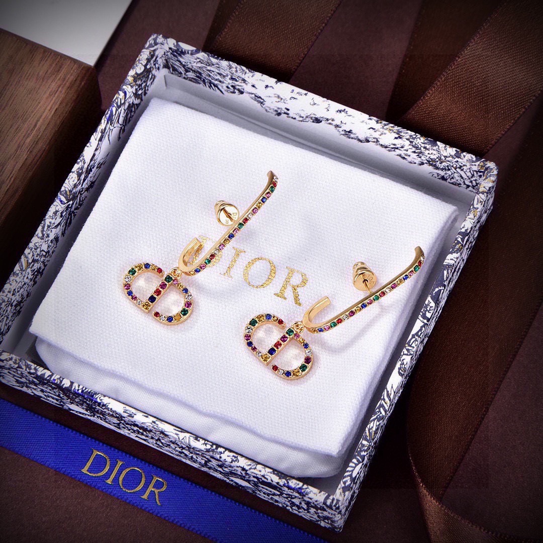 Dior Inspired Bee Earrings Metallic Trendy Summer Statement Design - Image 3