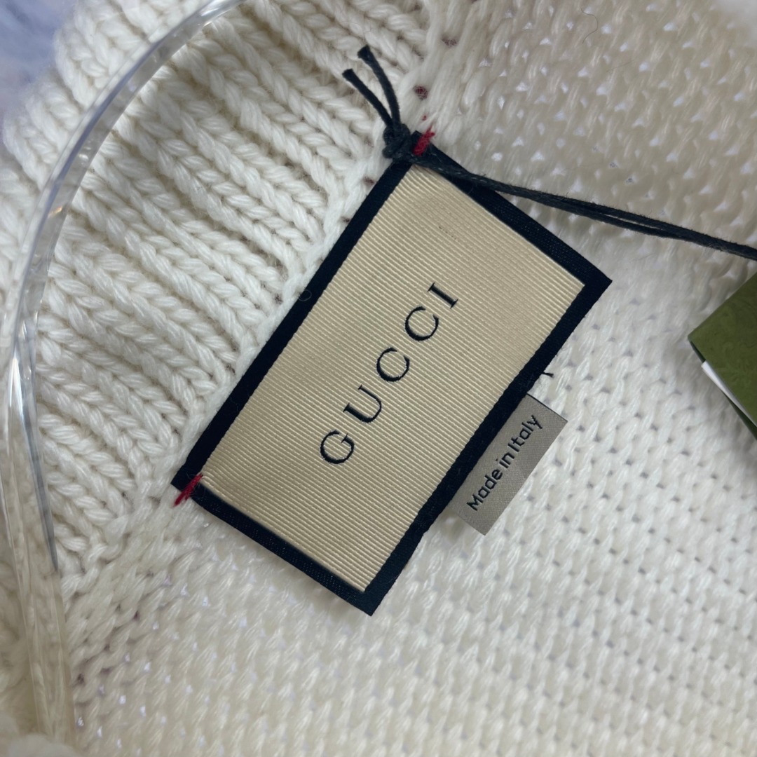 Gucci GU918 Christmas Green Red Wool Ribbon Cardigan Premium Knit Coat - Image 5