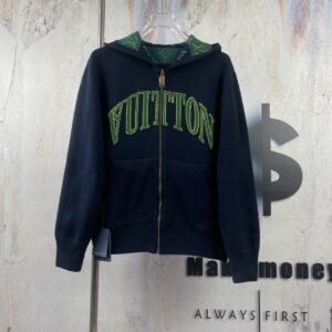 Louis Vuitton LV928 2026 SS Double Sided Jacquard Knit Cardigan Jacket Distressed Logo Unisex