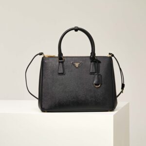 Premium Luxury Leather Top Handle Handbag Black