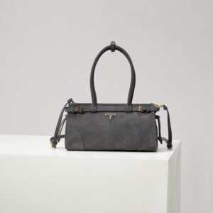 Premium Suede Handbag & Crossbody Bag Charcoal Gray