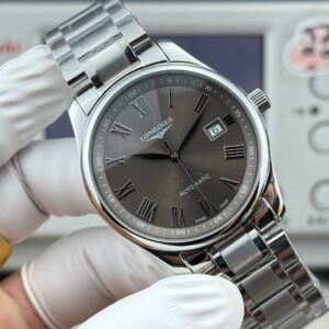 Longines Heritage Master Collection 40mm Grey Dial Automatic Watch Luxury Timepiece