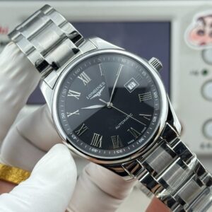 Longines Master Collection 40mm Black Roman Automatic Watch Luxury Dress Timepiece