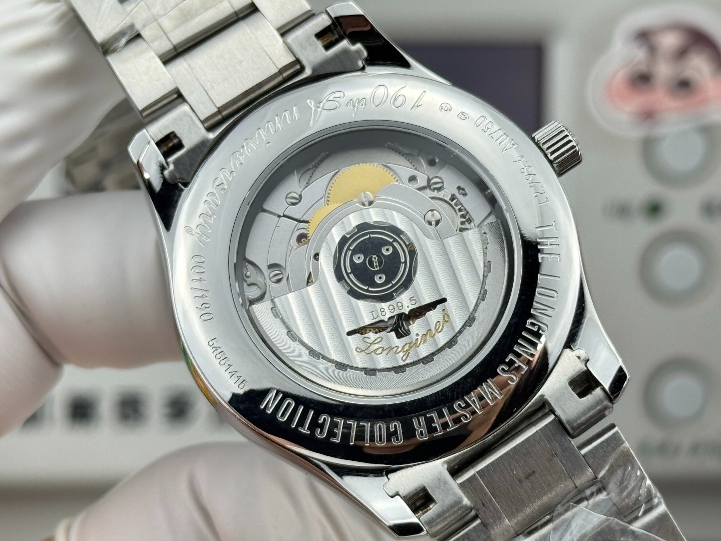 Longines Master Collection 40mm Black Roman Automatic Watch Luxury Dress Timepiece - Image 4