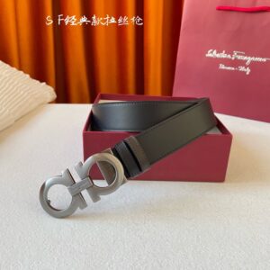 FERRAGAMO 3.5cm Premium Leather Belt Luxury Gift Box Edition