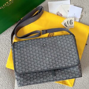 Grey Large Messenger Briefcase Crossbody Edition