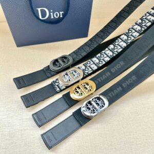 DIOR Oblique Jacquard Belt Luxury Designer Canvas Belt