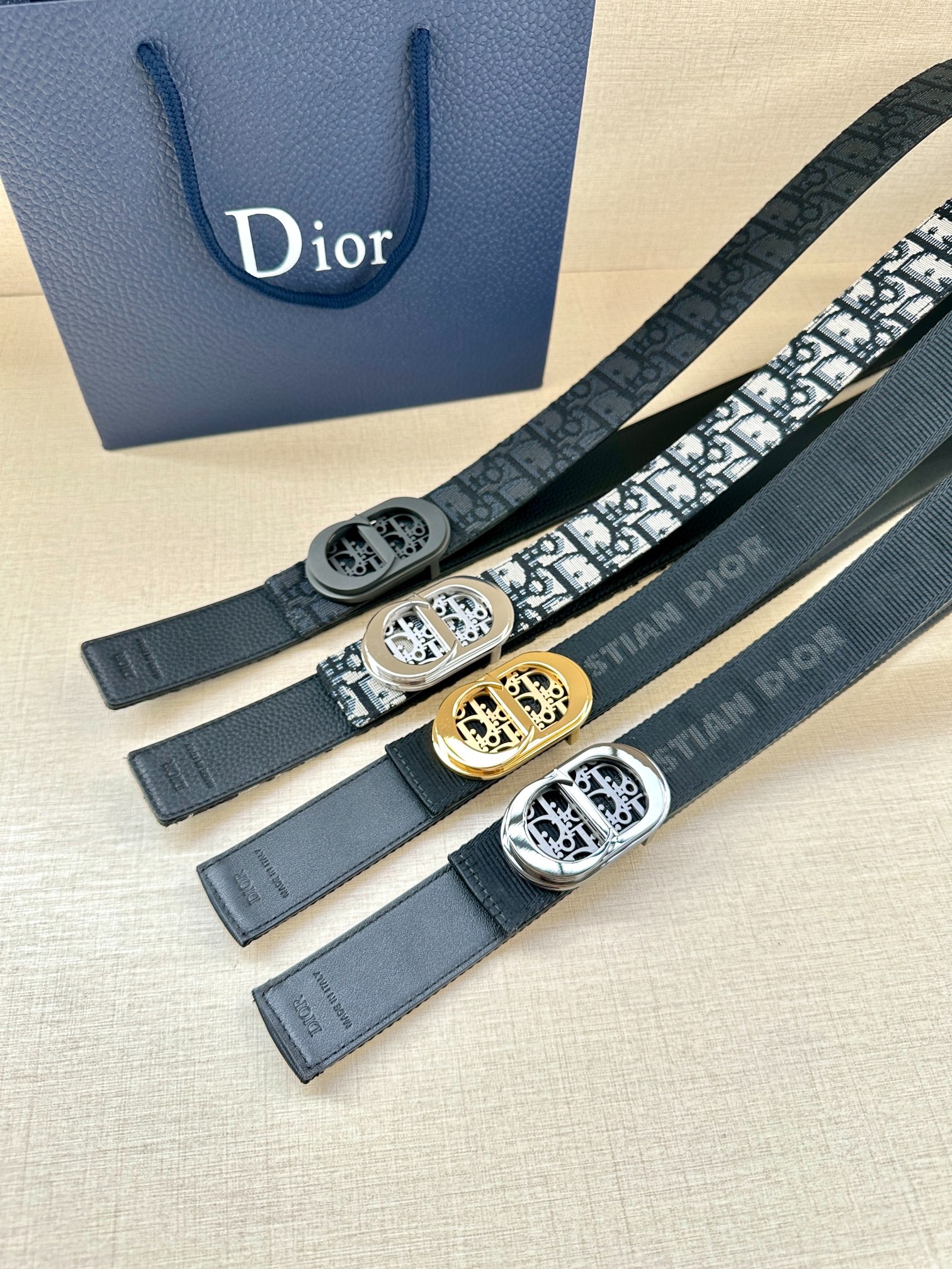 DIOR Oblique Jacquard Belt Luxury Designer Canvas Belt